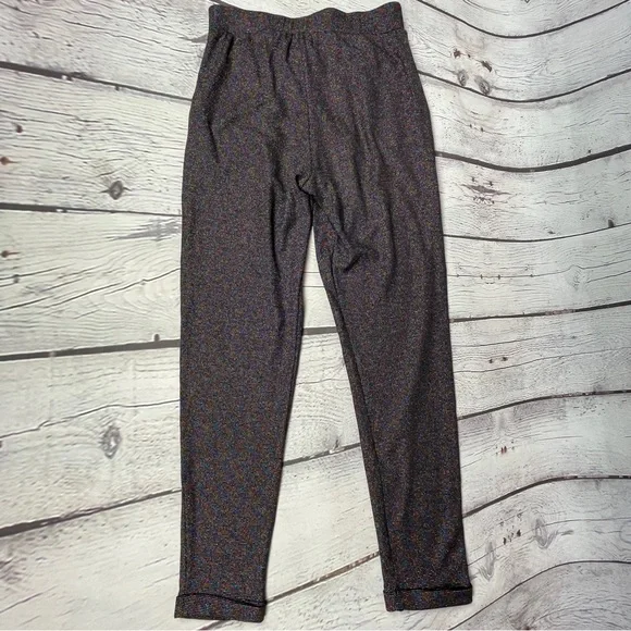 TEREZ multicolor metallic pleated high waist lightweight stretch pants, size S - Picture 10 of 13